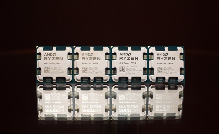 A group shot of Ryzen 7000 CPUs.