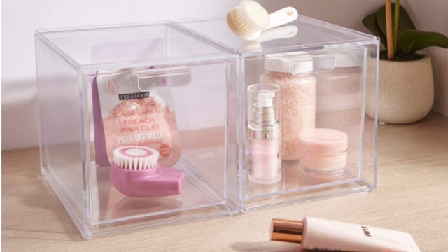 Stackable Cosmetic Organizer Drawers