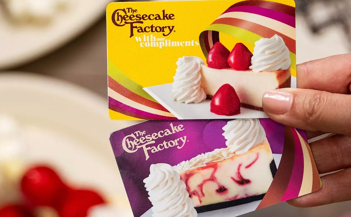 The Cheesecake Factory gift card