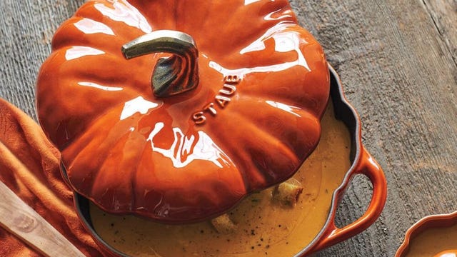 3.5-quart Staub cast-iron pumpkin cocotte