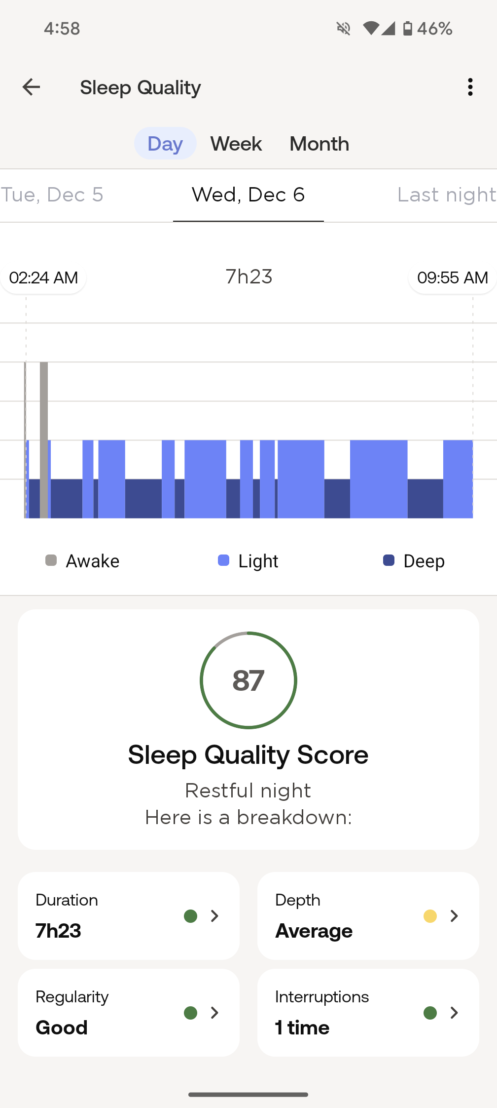 withings app sleep quality