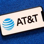 AT&T logo on a phone