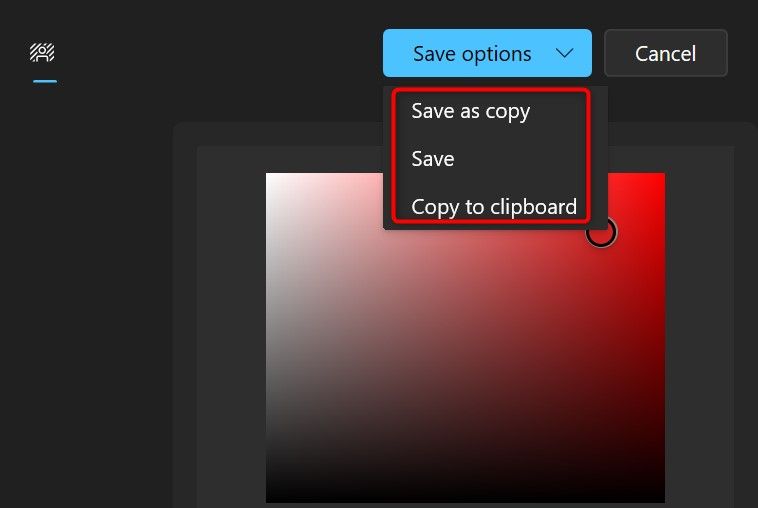 Image save options highlighted in Photos.