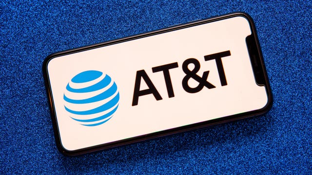 AT&T logo on a phone