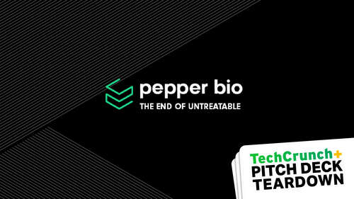 Pepper Bio Pitch slide with pepper bio logo