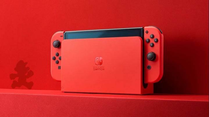 An image of the Nintendo Switch - OLED Model Mario Red Edition.