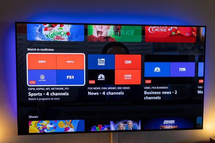 Multiview options on YouTube TV.