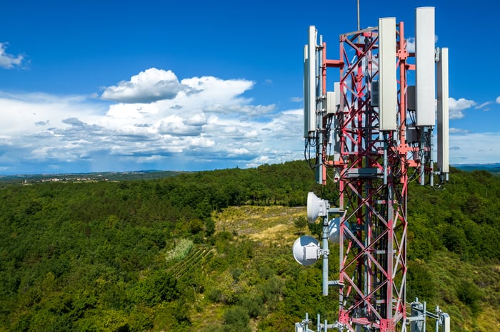 A cell phone tower.