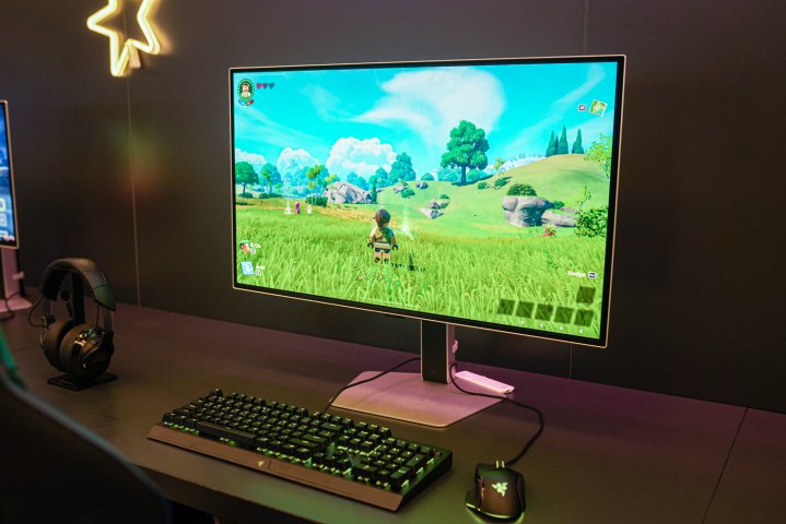 Fortnite running on the Samsung Odyssey OLED G8 at CES 2024.