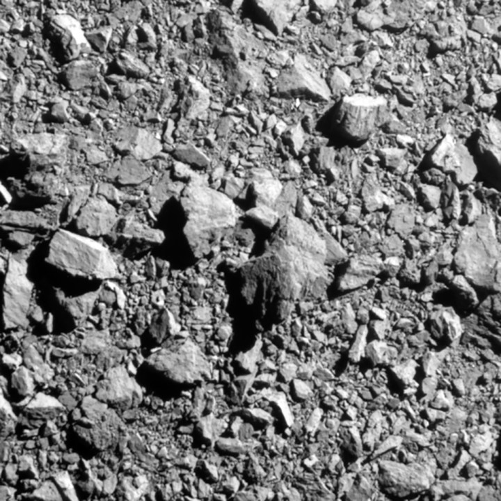 The Dimorphos asteroid as seen from NASA's DART spacecraft.