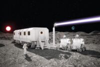 Illustration: Beamed-power system on the moon