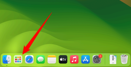 Click the Launchpad icon. 