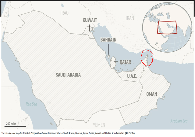 The Strait of Hormuz is an oil bottleneck