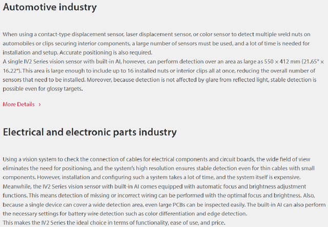 The Application Of Vision Sensors In Different Industries