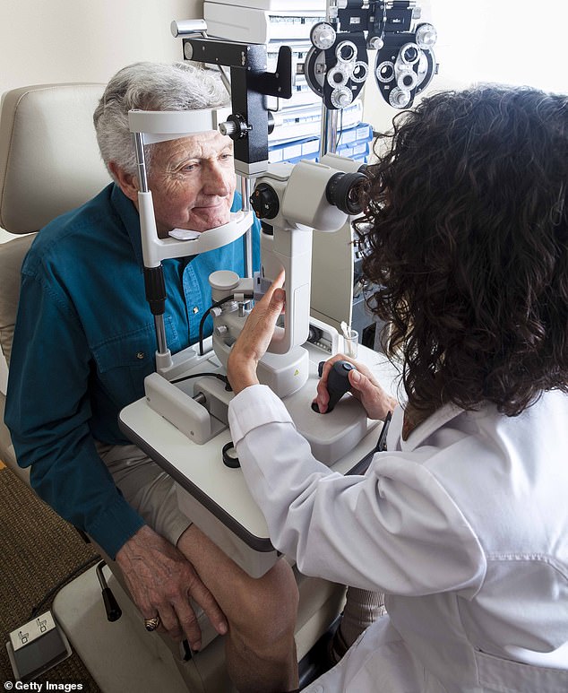 The number of 90-year-olds and over with a driving licence has doubled in a decade, prompting calls for mandatory eye tests to boost road safety (stock photo)