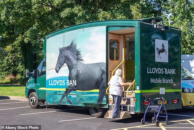 The vans  helped 6,500 customers in England, Wales and Scotland to make deposits, withdraw cash and speak to advisers about their account