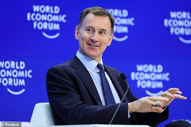 Faux pas: French chief economist Pierre-Olivier Gourinchas said Chancellor Jeremy Hunt (pictured) should be ‘trying to rebuild fiscal buffers’ rather than delivering tax cuts