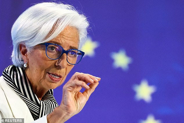 ECB chief Christine Lagarde last week warned talk of interest rate cuts was ‘premature’.