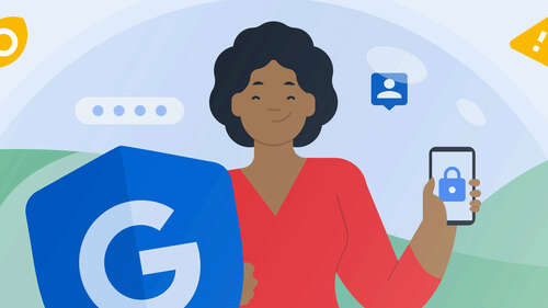 A Google security promo graphic