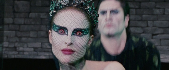 Nina glares into the camera in Black Swan.