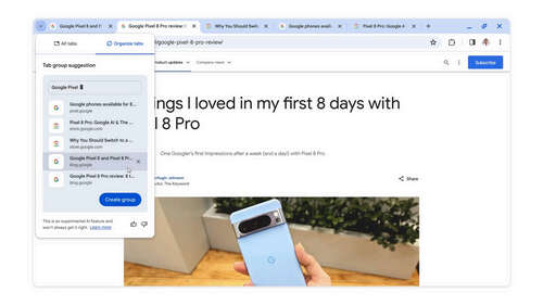 Chrome Organize Tabs AI