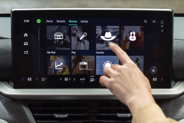 Ford Digital Experience Spotify menu.