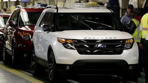 Ford Explorers at factory