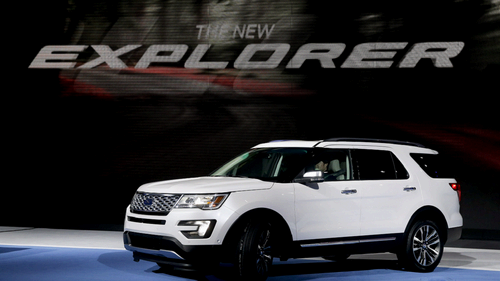 2016 Ford Explorer on display at auto show