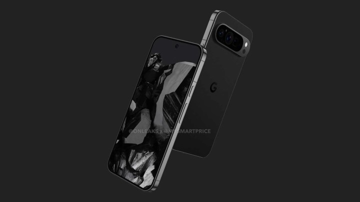 Leaked render of Google Pixel 9 Pro by OnLeaks and MySmartPrice.