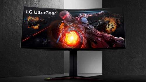 LG UltraGear QHD 34 Inch Curved Gaming Monitor Promo Image