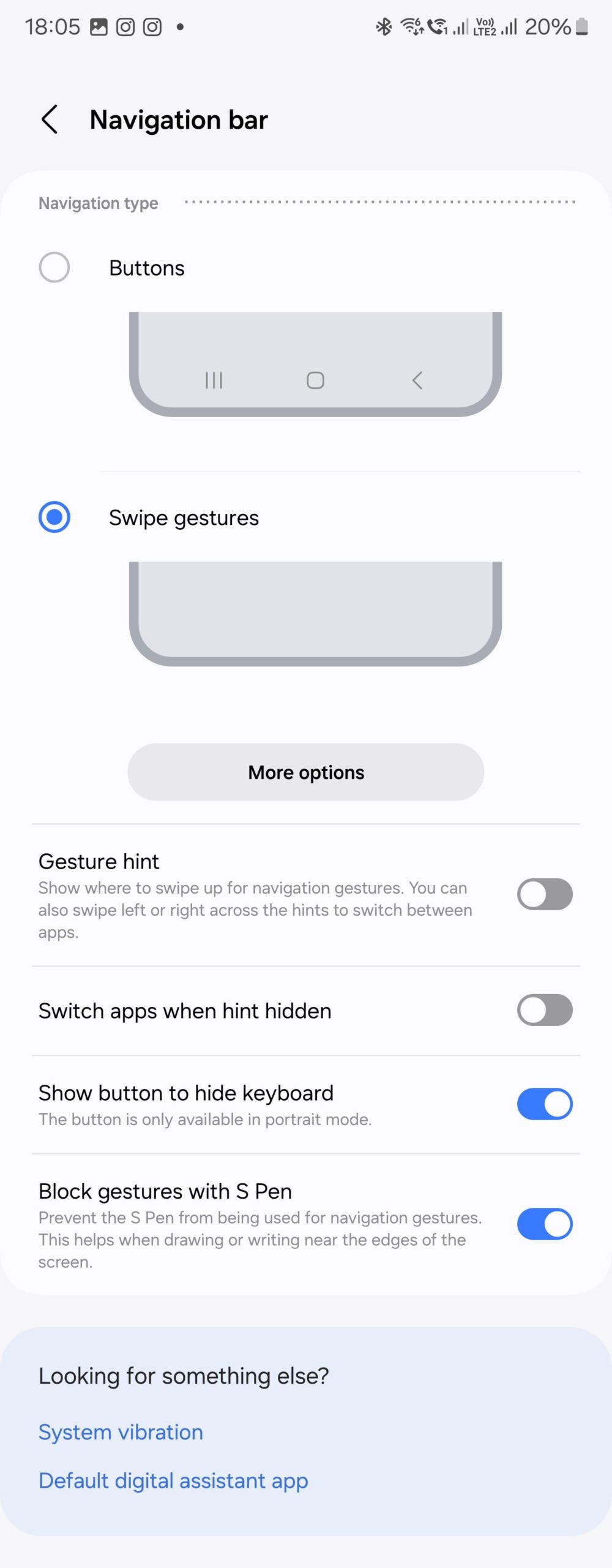 One UI 6.0 Navigation gestures 1