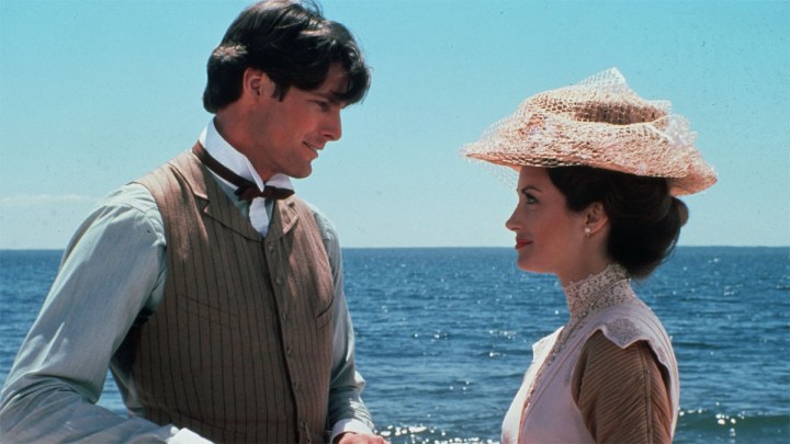 Christopher Reeve and Jane Seymour in Somewhere in Time.