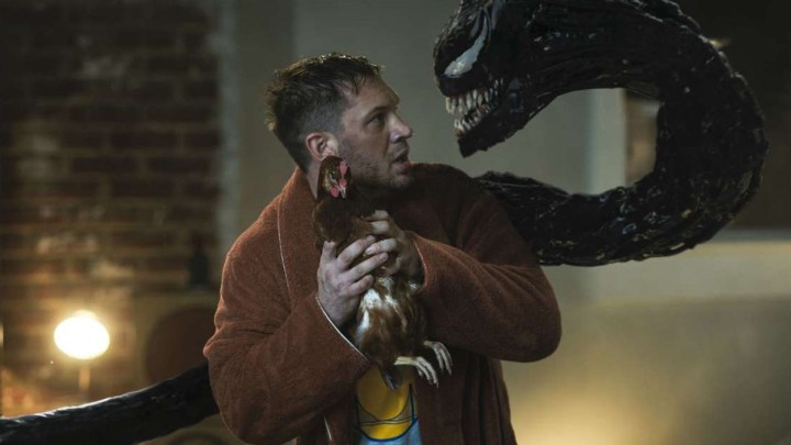 Tom Hardy as Eddie Brock in Venom: Let There Be Carnage.