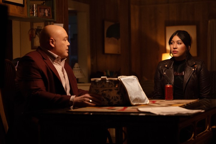 Wilson Fisk sits with Maya Lopez in Echo.