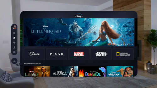 Disney+ on the Apple Vision Pro