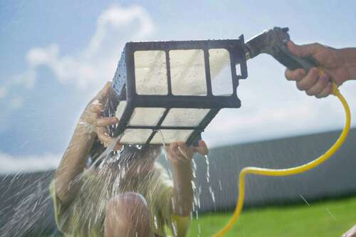 The Beatbot AquaSense Pro Filter Being Cleaned by a Hose