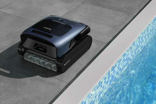 The Beatbot AquaSense Pro Next to a Pool