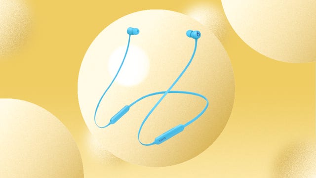 Beats Flex wireless earbuds in blue