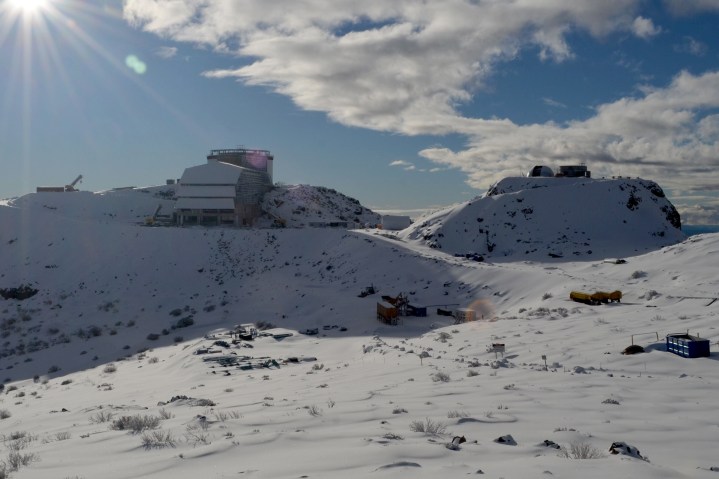 Snow on Cerro Pachón can halt construction for weeks at a time.