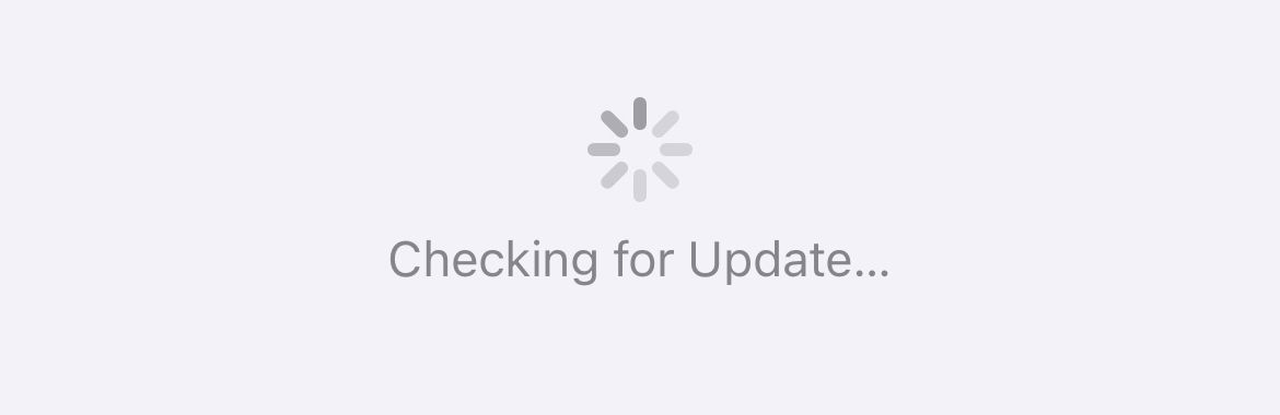 iOS checking for a system update.