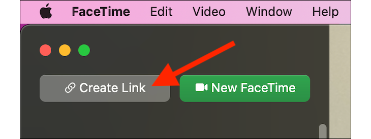 Creating a link from Mac for FaceTime on Android.