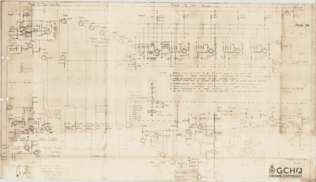 A schematic related to the Colossus computers.