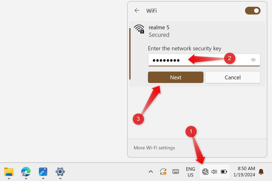 Conecting a Windows device to a smartphone hotspot.