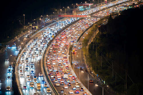 Crowded Traffic in Beijing