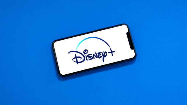 Disney+ logo on a phone