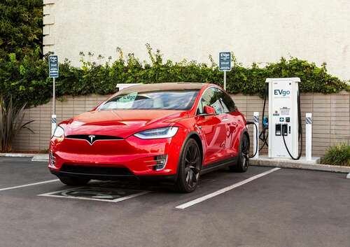 EVgo Tesla charging station