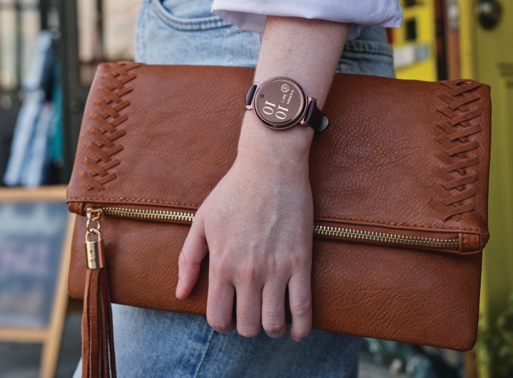 Garmin Lily 2 smartwatch being worn on wrist.