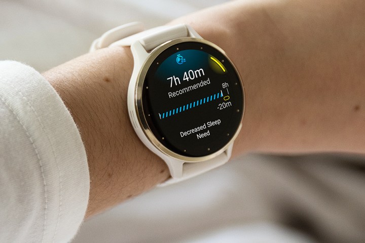 Photo of sleep tracking details on the Garmin Venu 3.
