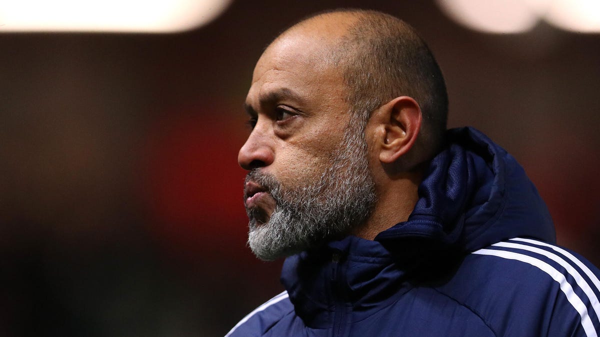 Side on images of Nottingham Forest manager Nuno Espirito Santo.