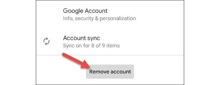 Remove Google account.